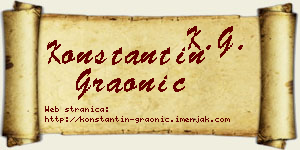 Konstantin Graonić vizit kartica